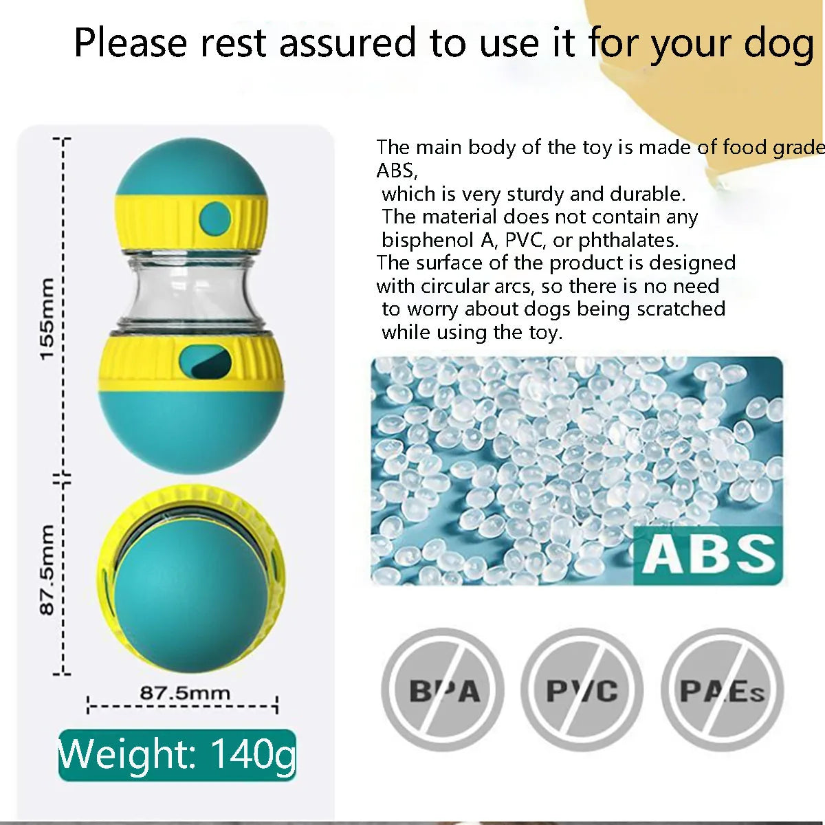Dog Toys Increase Intelligence Elliptical Track Rolling Ball Leaky Food Develop Good Habits Sturdy Durable Interactive Pet Toys