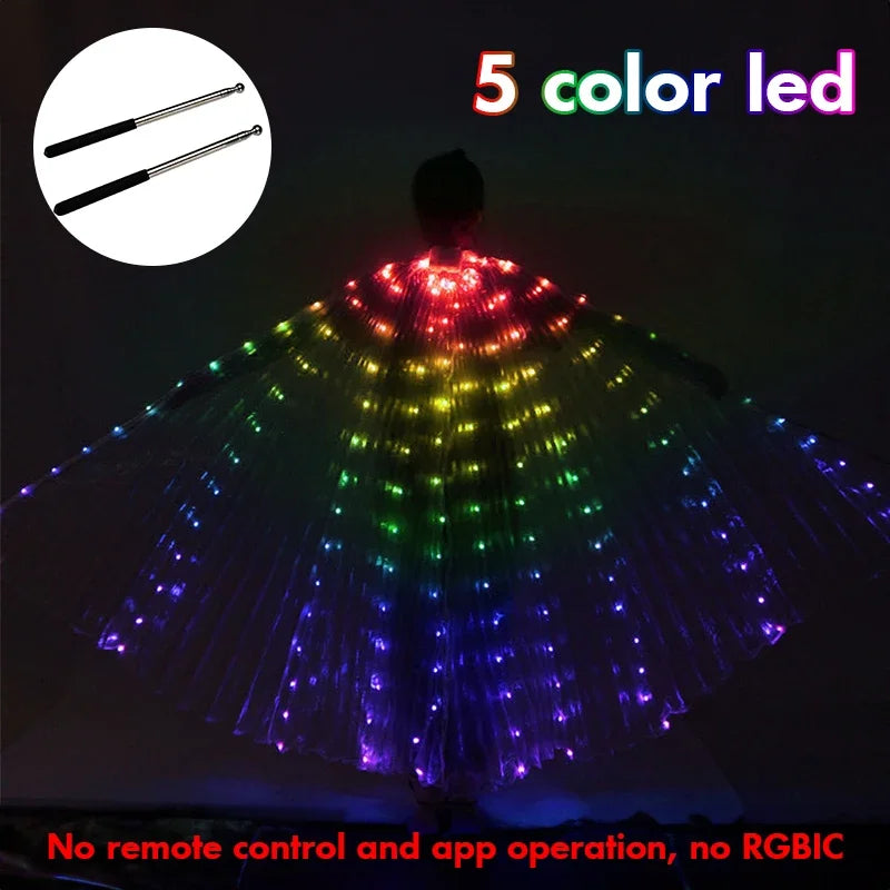 Belly Dance cool RGB Wings With Smart Remote Control