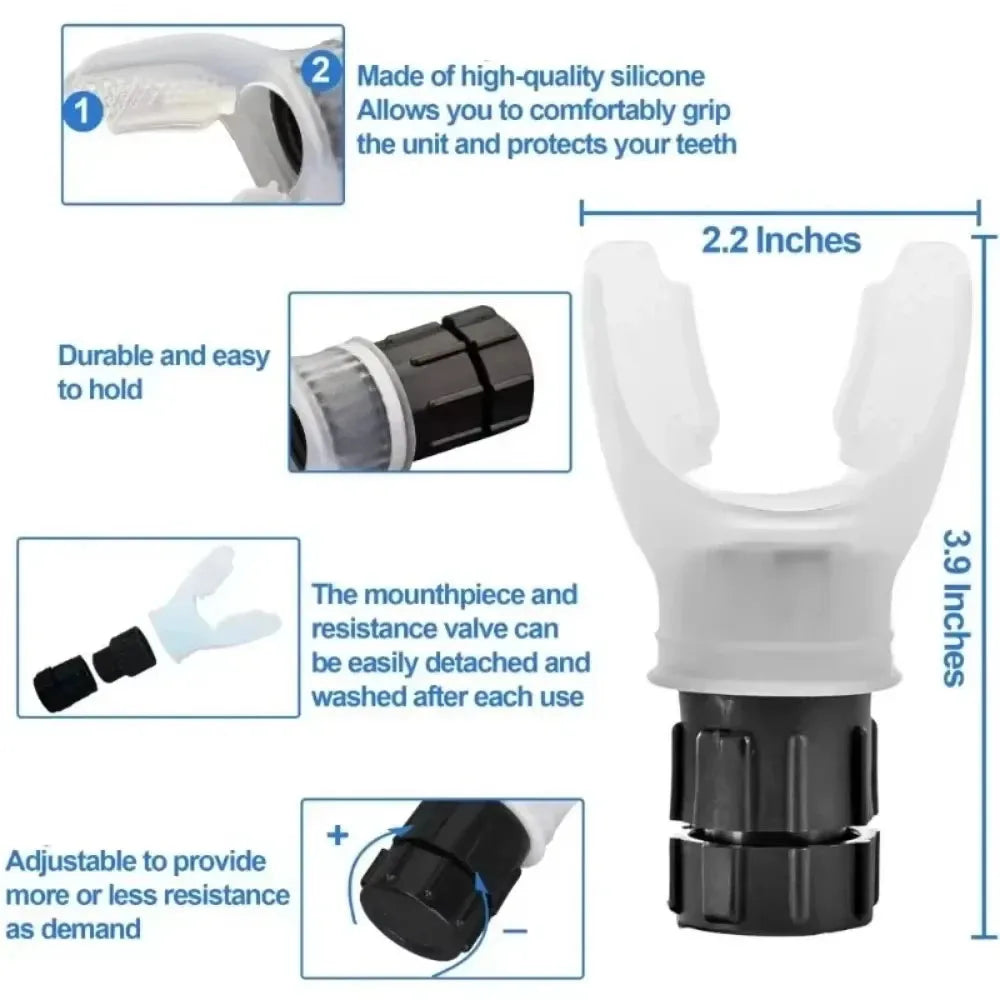 Lung training device suitable for all types of sports