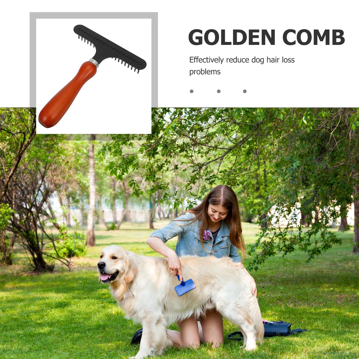 Dog Hair Comb for Dogs Large Breed Pet Grooming Tool Dematting Brush Carpet Rake Hair Removal Dog Brush Cat Comb