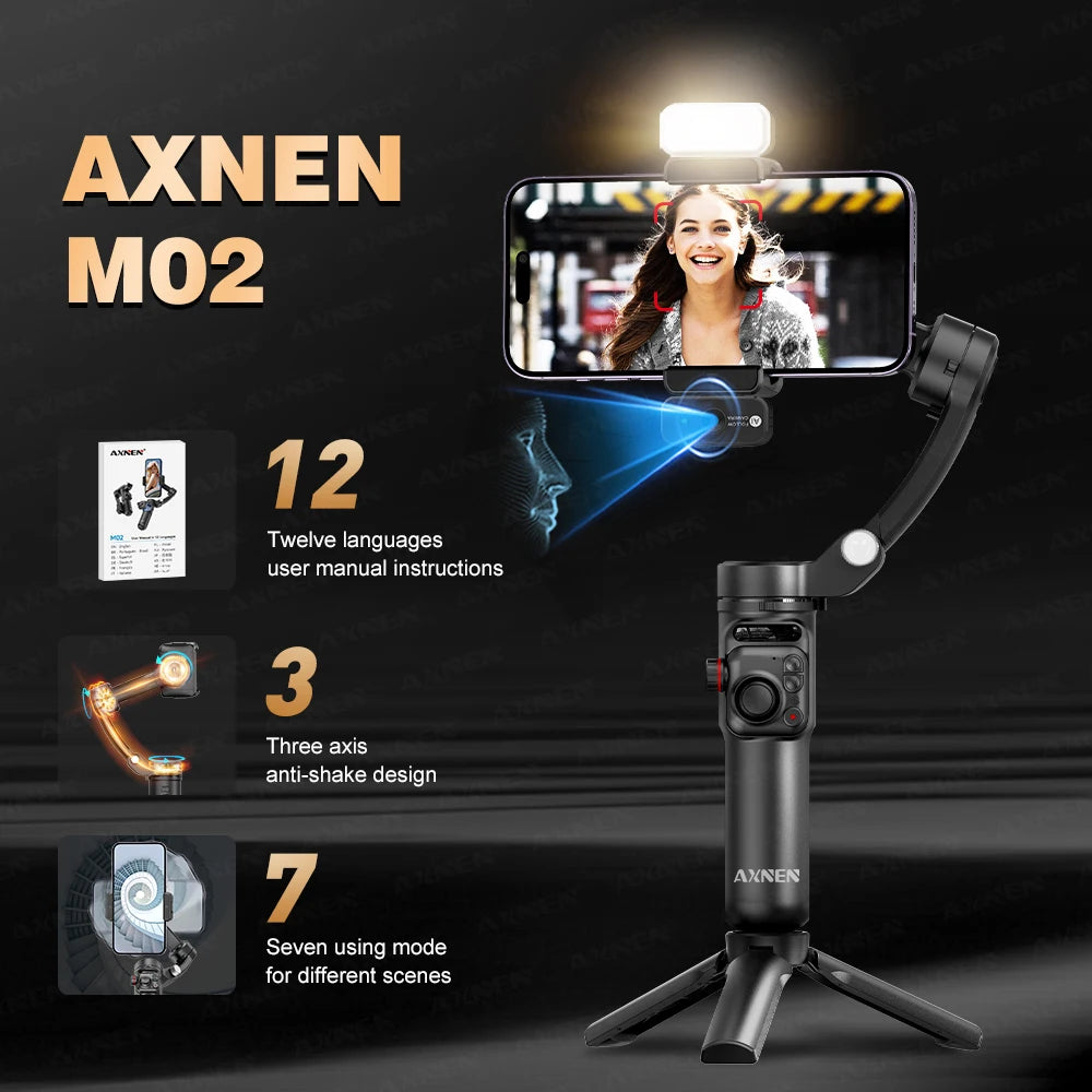 Handheld 3Axis Foldable Anti-shaking Shooting Stand