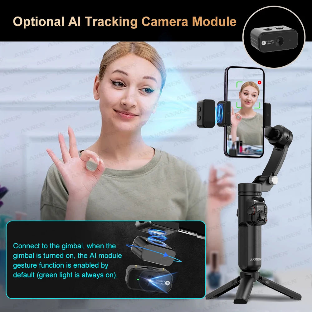 Handheld 3Axis Foldable Anti-shaking Shooting Stand