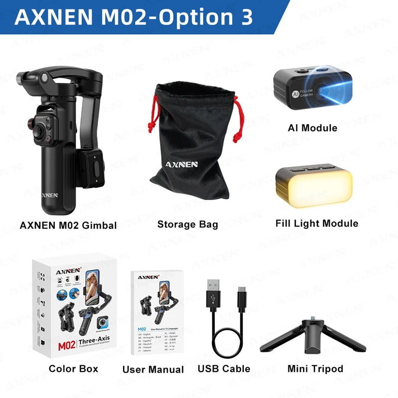 Handheld 3Axis Foldable Anti-shaking Shooting Stand