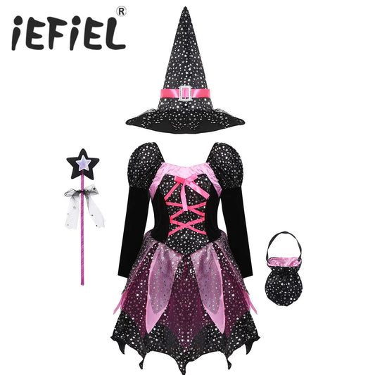 Girls Halloween Witch Costume  Cosplay Dress