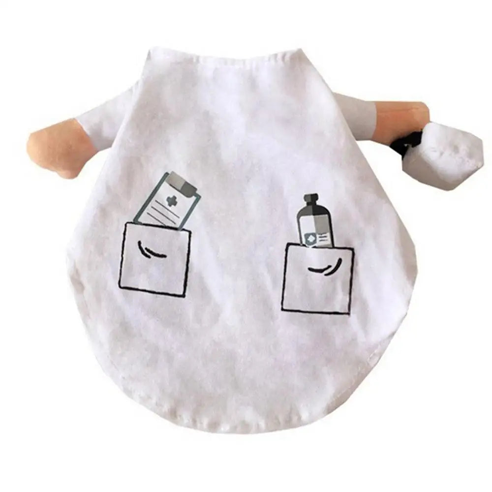 Pet Halloween  Funny Dog Cat Costume Doctor Costume 🤗