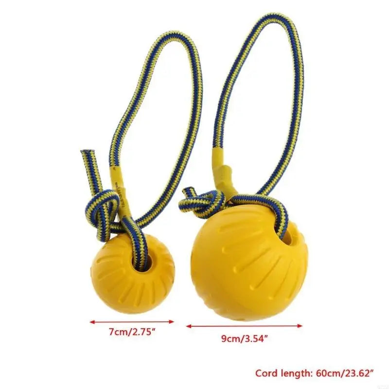 New Pet Dog Training Toy Ball Dog Rubber Ball Chew Bite Resistant Toy With Rope