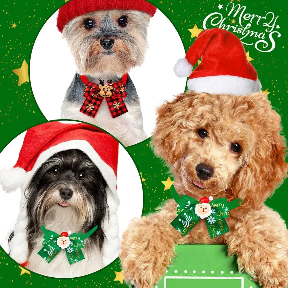 Cute Christmas Dog Bowties