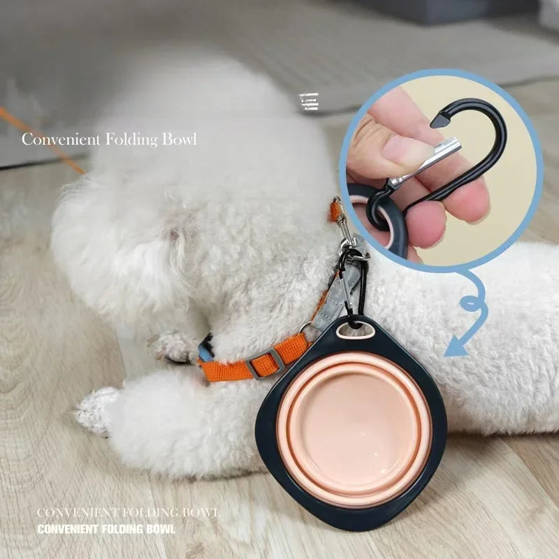 Pet Bowls, Pet Food Utensils, Outdoor Portable Folding Bowls, Silicone Easy To Clean