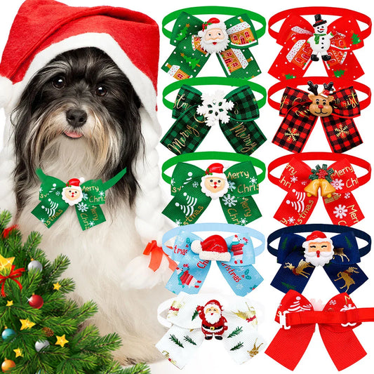Cute Christmas Dog Bowties