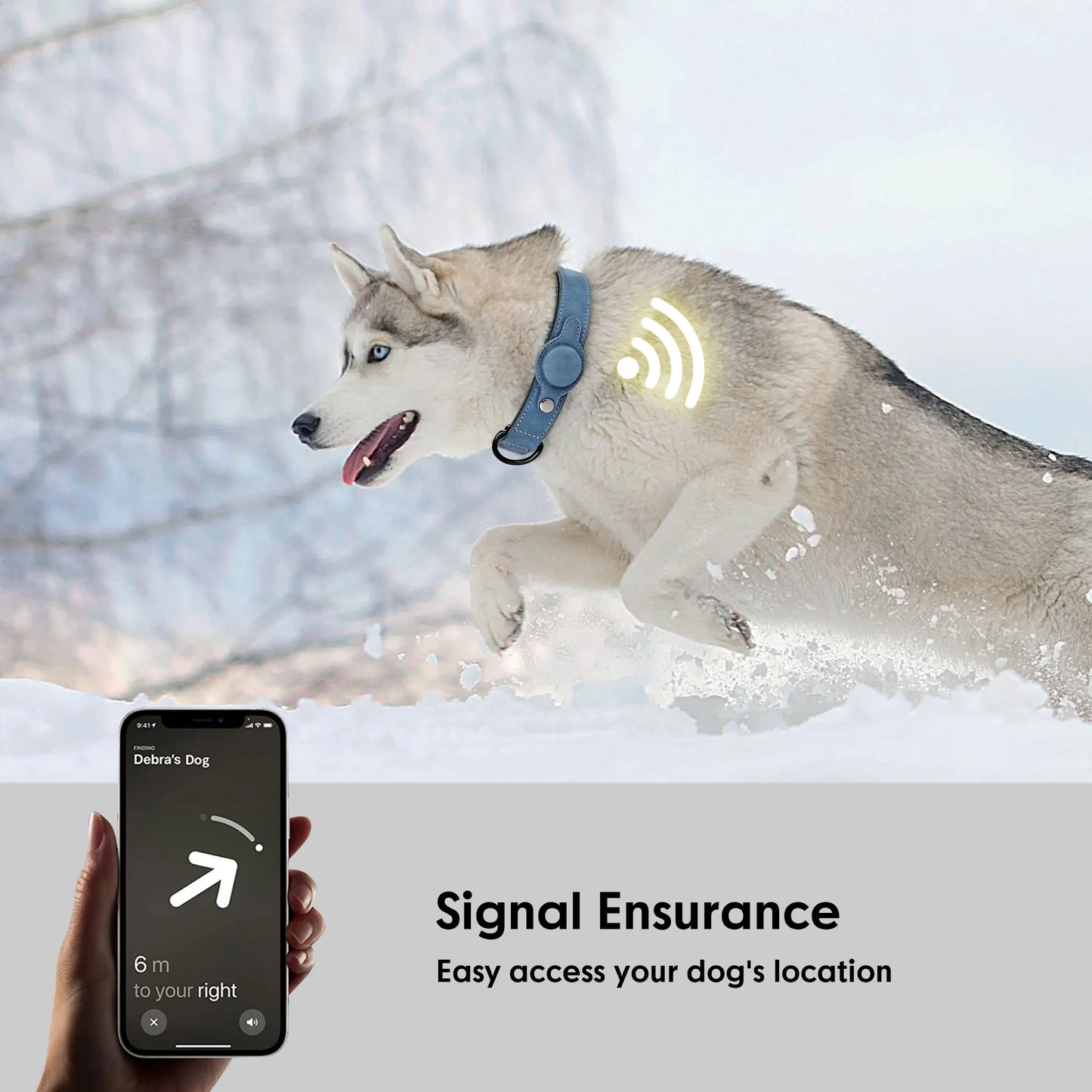 GPS Tracker Dog Collar PU Leather Dog  Collars