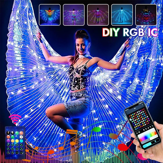 Belly Dance cool RGB Wings With Smart Remote Control