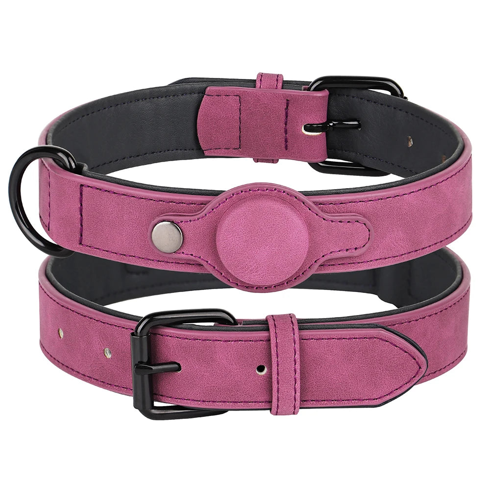 GPS Tracker Dog Collar PU Leather Dog  Collars