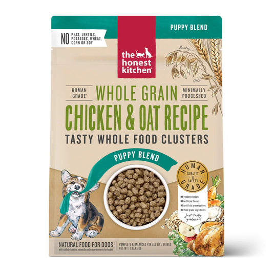 The Honest Kitchen Whole Food Clusters Puppy Whole Grain Chicken Dry Dog Food 1 lb Bag